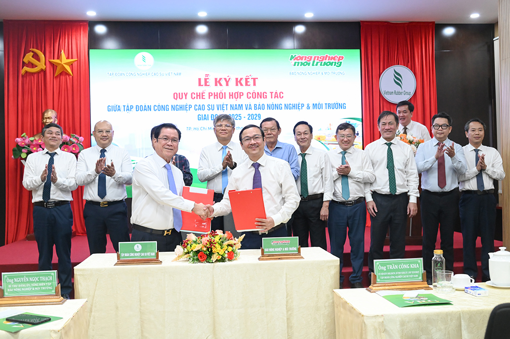VRG ký kết hợp tác giai đoạn 2025 - 2029 với Báo Nông nghiệp và Môi trường